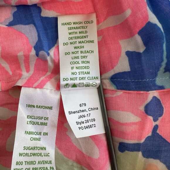 Lily Pulitzer Benicia In Playa Hermosa Tunic Dress Cold Shoulder Size S Resort - Picture 12 of 12